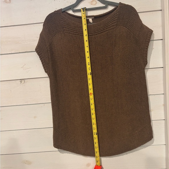 Talbots Olive Green Crew Neck Sweater Short Sleeve in size medium - Picture 13 of 14